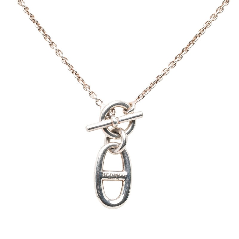エルメス シェーヌダンクル アミュレット ネックレス SV925 シルバー レディース HERMES 中古