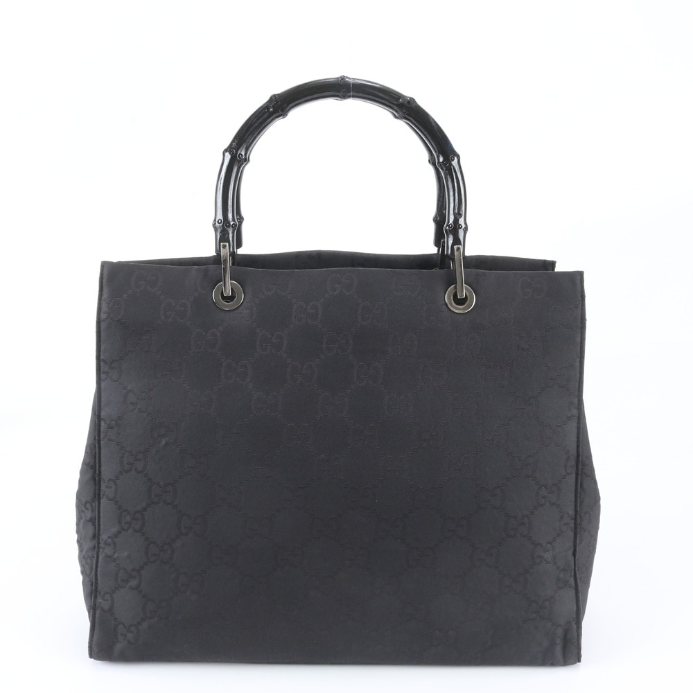 ■美品 グッチ バンブーGG ナイロン 002 1010 ハンドバッグ