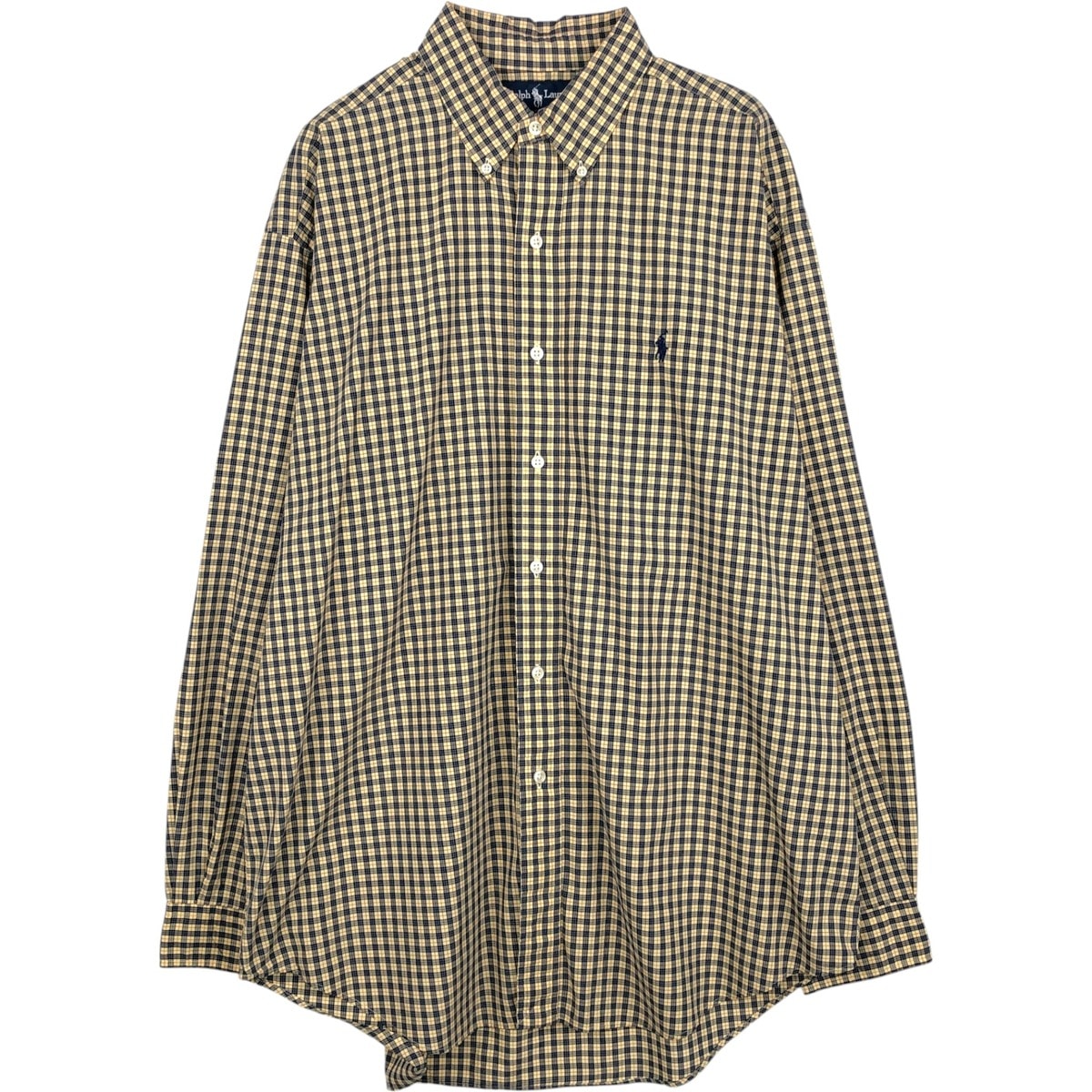 古着 ラルフローレン Ralph Lauren BLAKE 長袖 ボタンダウンチェックシャツ メンズL相当/eaa659205