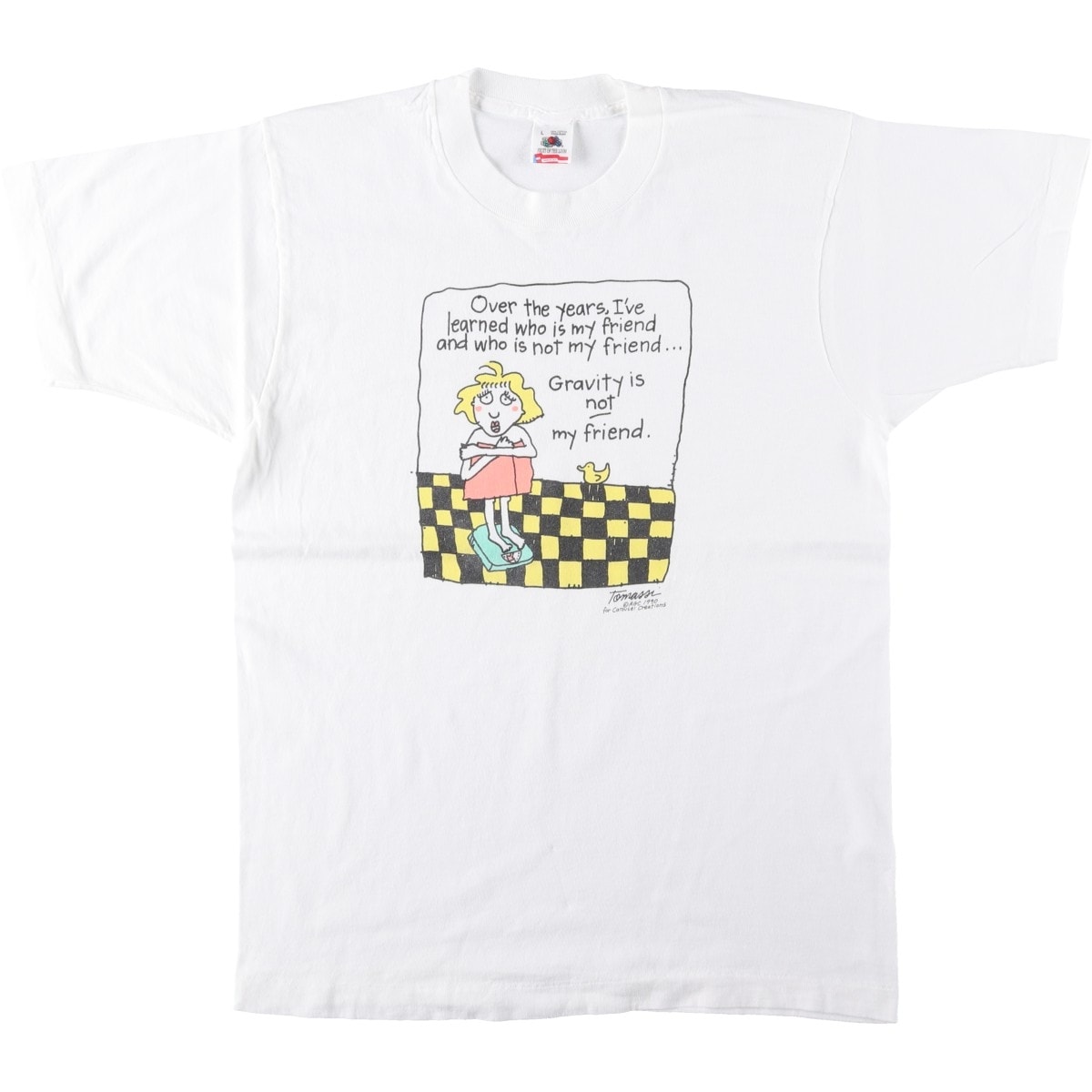 古着 フルーツオブザルーム FRUIT OF THE LOOM Carousel Creations Tomassi プリントTシャツ USA製 メンズL相当 ヴィンテージ/eaa654487
