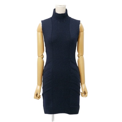 ■美品■PRADA プラダ ワンピース サイズ36 ノースリーブ ニット タイトワンピ―ス ハイネック ブランド古着【中古】20260716/RB0124