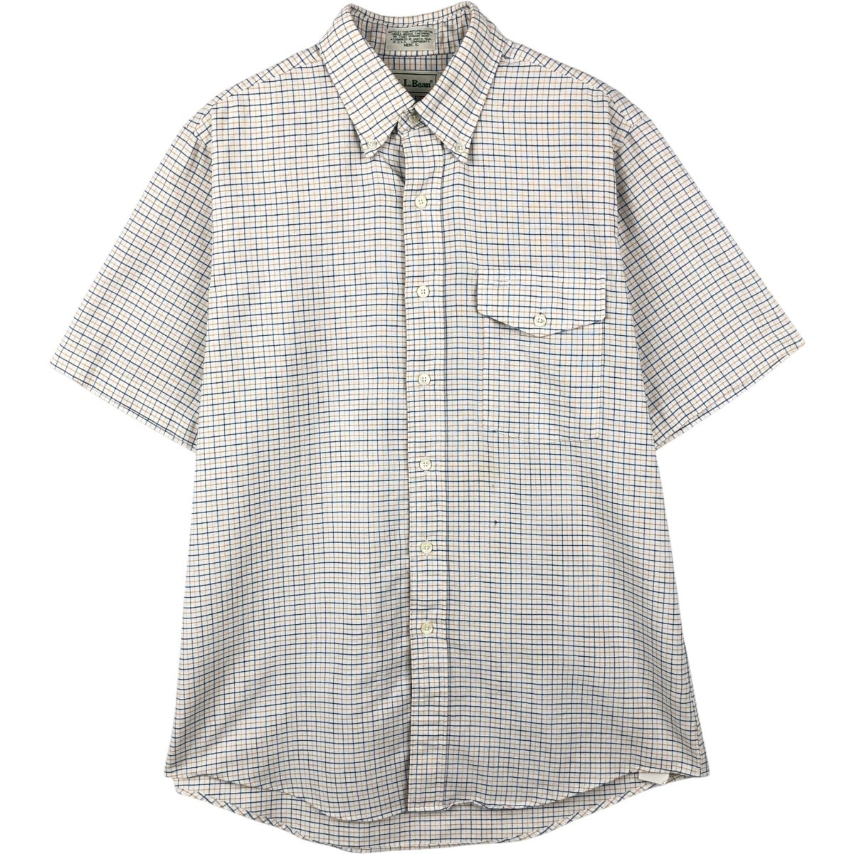 古着 ~90年代 エルエルビーン L.L.Bean 半袖 ボタンダウン チェックシャツ メンズL相当 ヴィンテージ/eaa660970