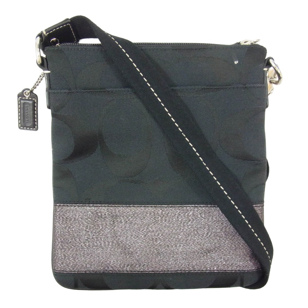 COACH コーチ ショルダーバッグ swag スワッグ ショルダー バッグ ブラック系【中古】