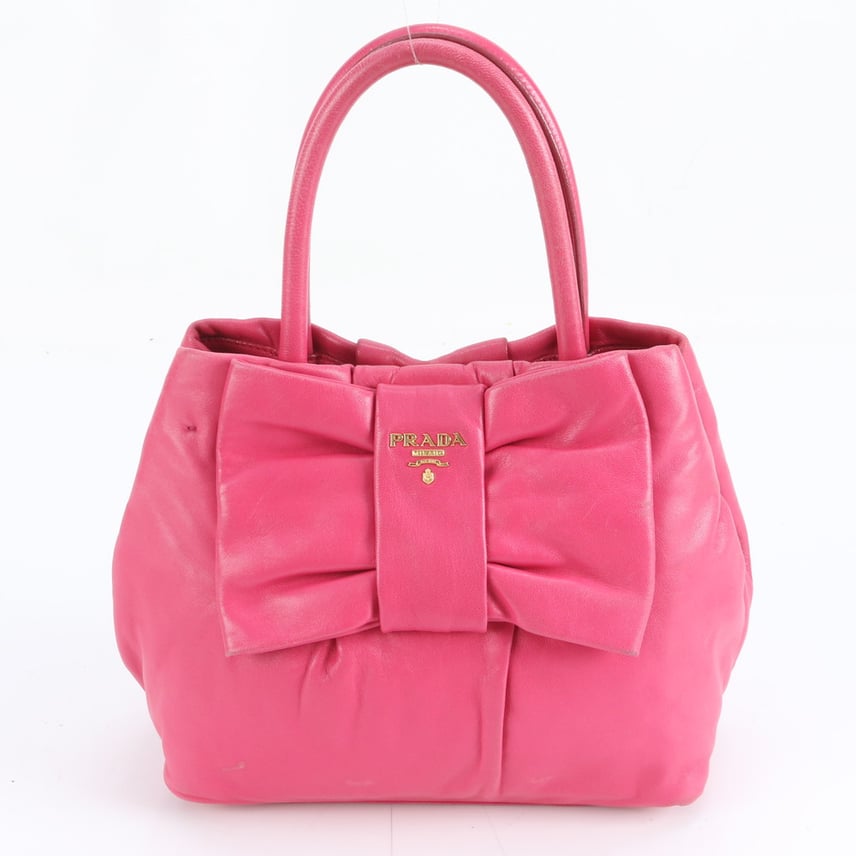 B (目立った傷や汚れなし)】□美品 プラダ リボンハンドバッグ B (目立った傷や汚れなし)】□美品 プラダ リボンハンドバッグ