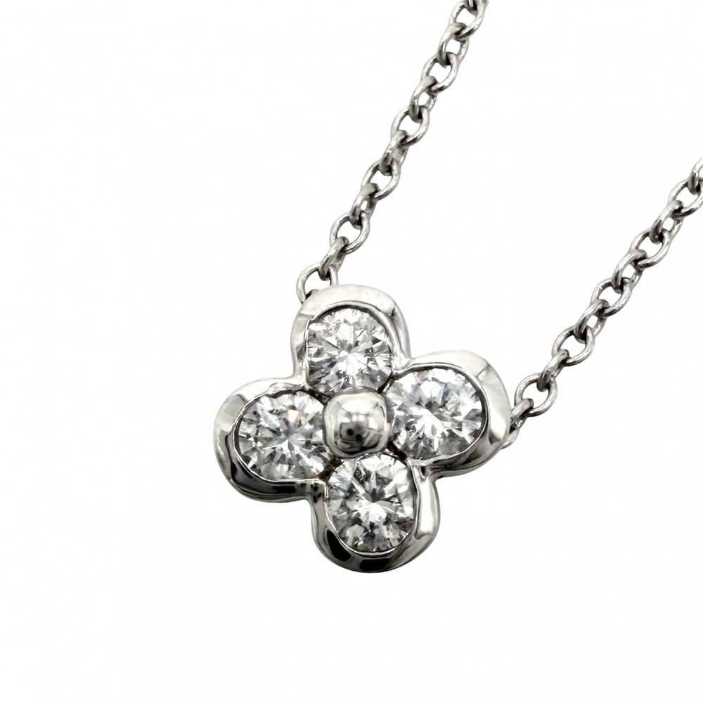 TIFFANY&Co. ティファニー ネックレス ベゼルセット アクセサリー ジュエリー Pt950プラチナ    ダイヤモンド レディース 約3.4g【中古品】