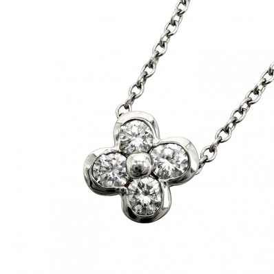 TIFFANY&Co. ティファニー ネックレス ベゼルセット アクセサリー ジュエリー Pt950プラチナ ダイヤモンド レディース 約3.4g【中古品】