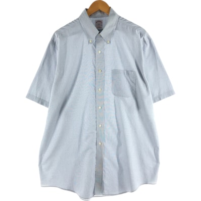 古着 ブルックスブラザーズ Brooks Brothers 346 半袖 ボタンダウン チェックシャツ メンズXL相当/eaa558301