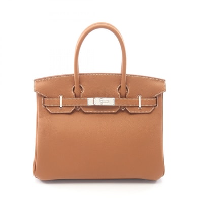 エルメス HERMES バーキン30 ゴールド ハンドバッグ バッグ トゴ トゴ レディース ブラウン系 【中古】