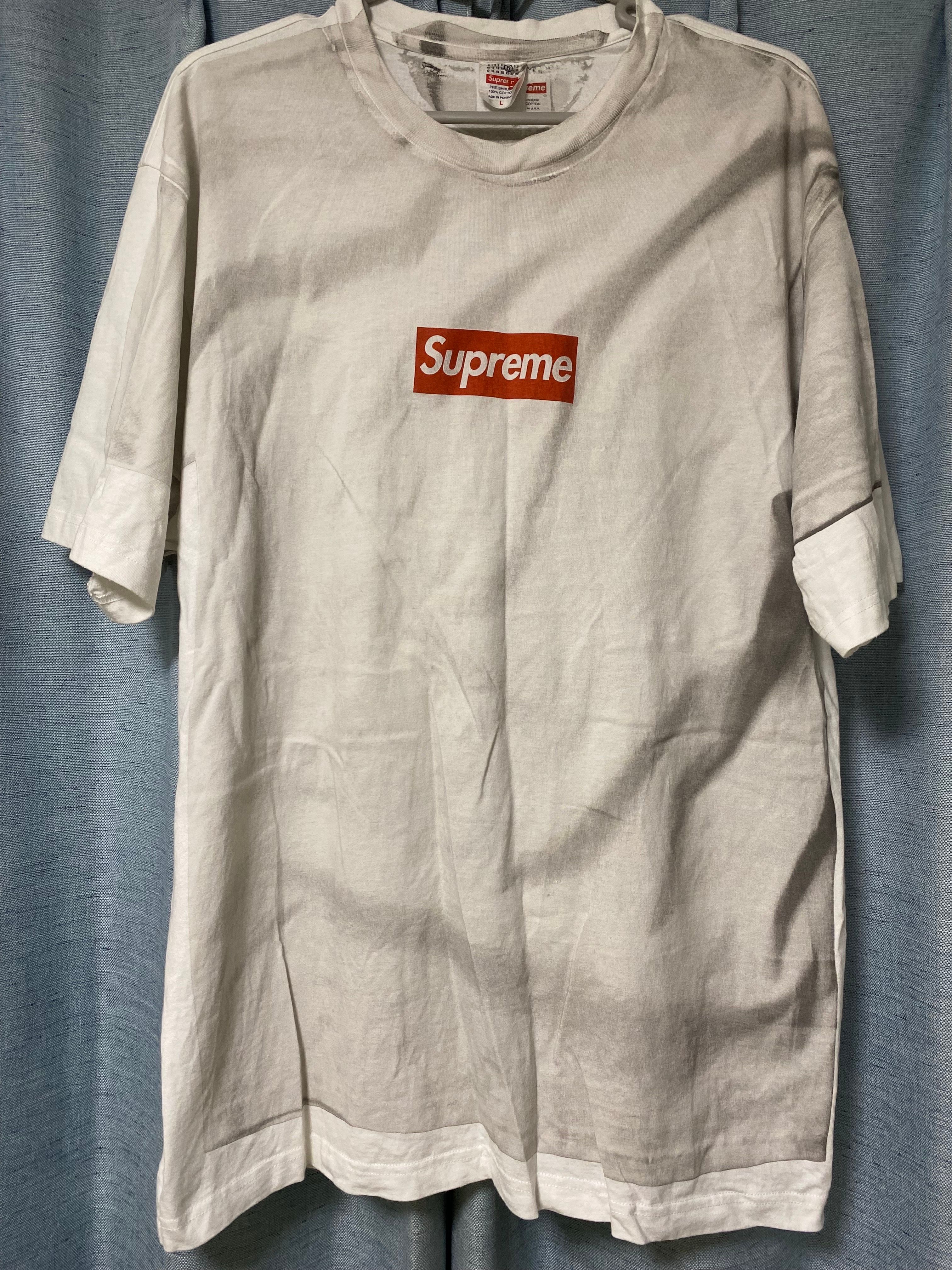 Supreme x MM6 Maison Margiela Box Logo Tee "White"