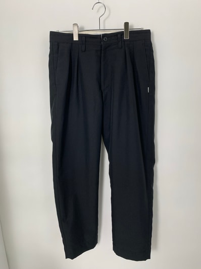 WTAPS(18SS)TUCK 01 TROUSERS (POLY.TOROMAT) "Black"