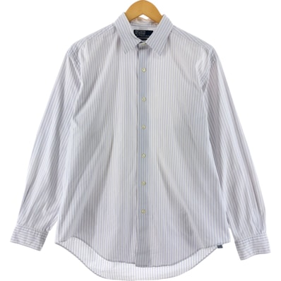 古着 ラルフローレン Ralph Lauren POLO by Ralph Lauren MARLOWE 長袖 コットンストライプシャツ メンズM相当/eaa525615