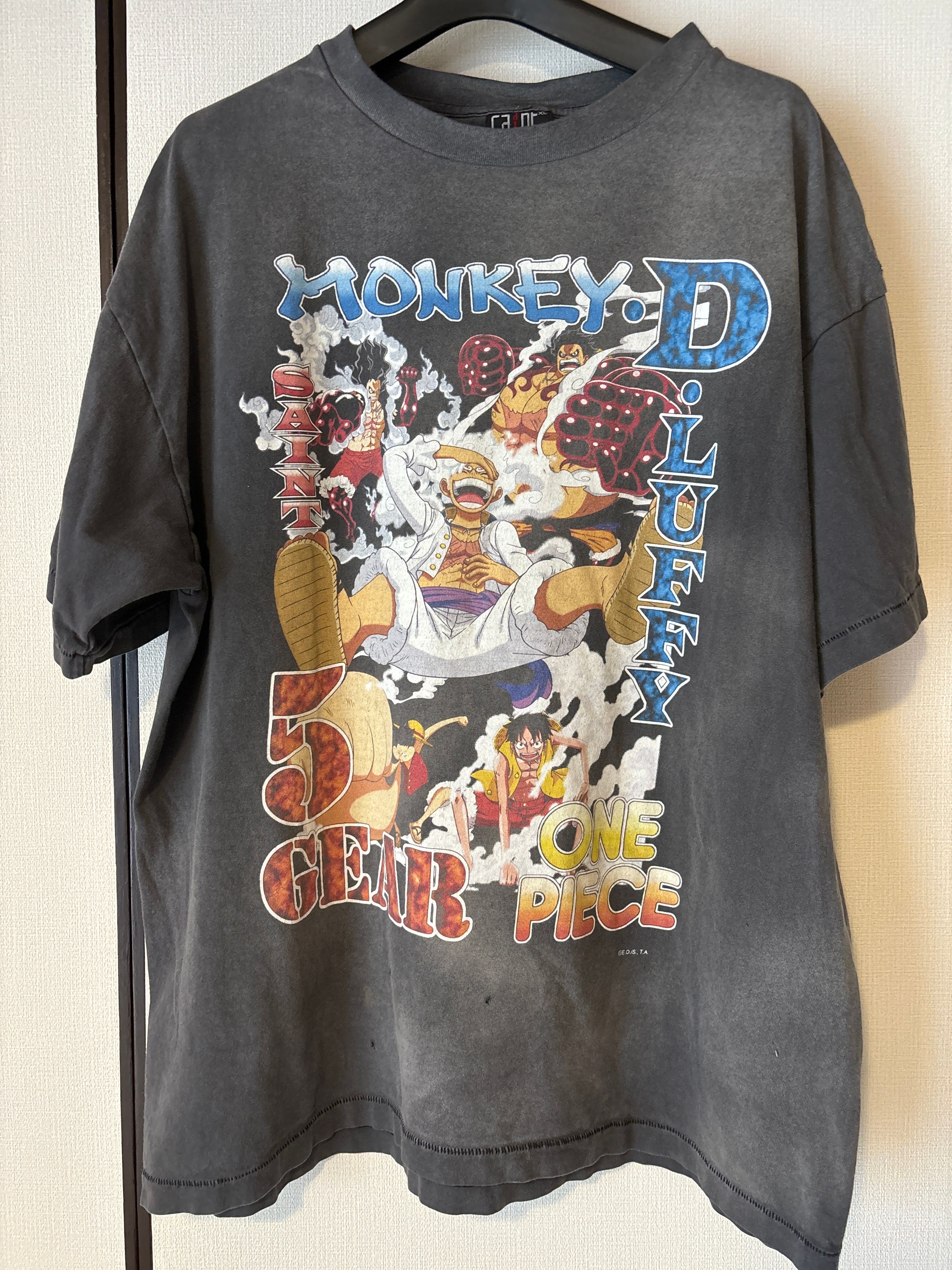 SAINT Mxxxxxx x ONE PIECE OP_SS T-Shirt/Luffy "Black"