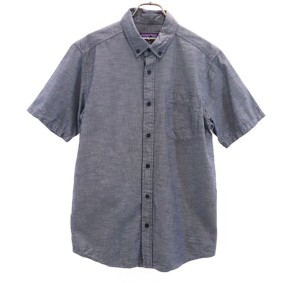 patagonia パタゴニア 半袖 ボタンダウンシャツ S ネイビー 54120SP16 アウトドア