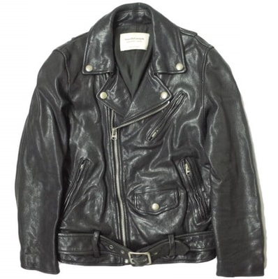 beautiful people ビューティフルピープル shrink leather riders jacket シュリンクレザーライダースジャケット 1646402401 130 ブラック 羊革 ダブル アウター g12974