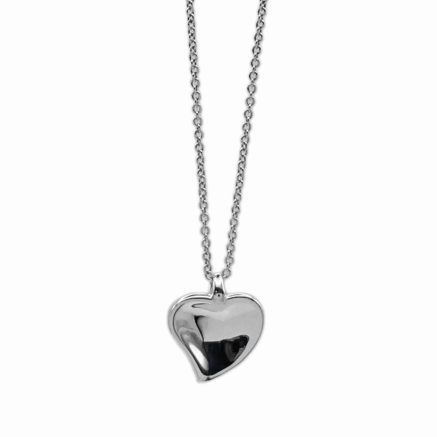TIFFANY&Co. ティファニー カーブドハート ネックレス ペンダント エルサペレッティ SV925 シルバー 新品仕上済 レディース 【中古】