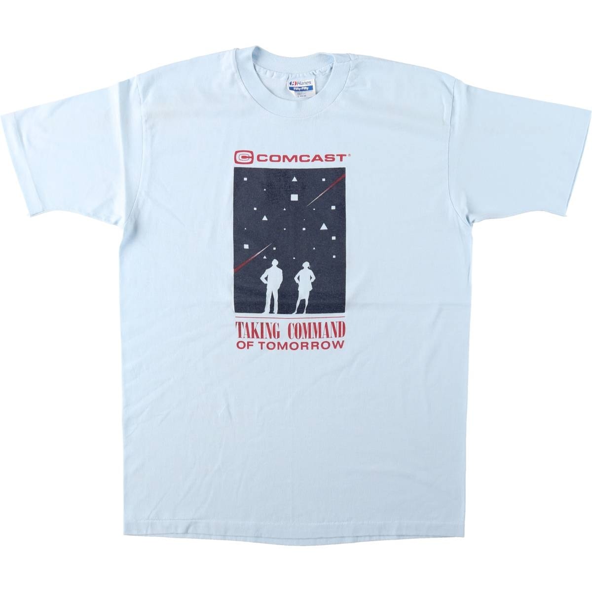 古着 80年代 ヘインズ Hanes Fifty-Fifty 青タグ COMCAST コムキャスト アドバタイジングTシャツ USA製 メンズL相当 ヴィンテージ/eaa621841