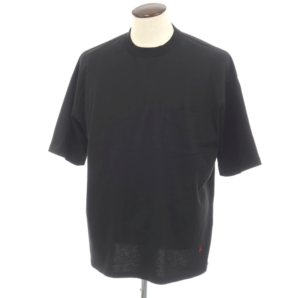 【中古】ブルックスブラザーズ Brooks Brothers コットン クルーネック 半袖ポケットTシャツ ブラック【サイズXL】【メンズ】