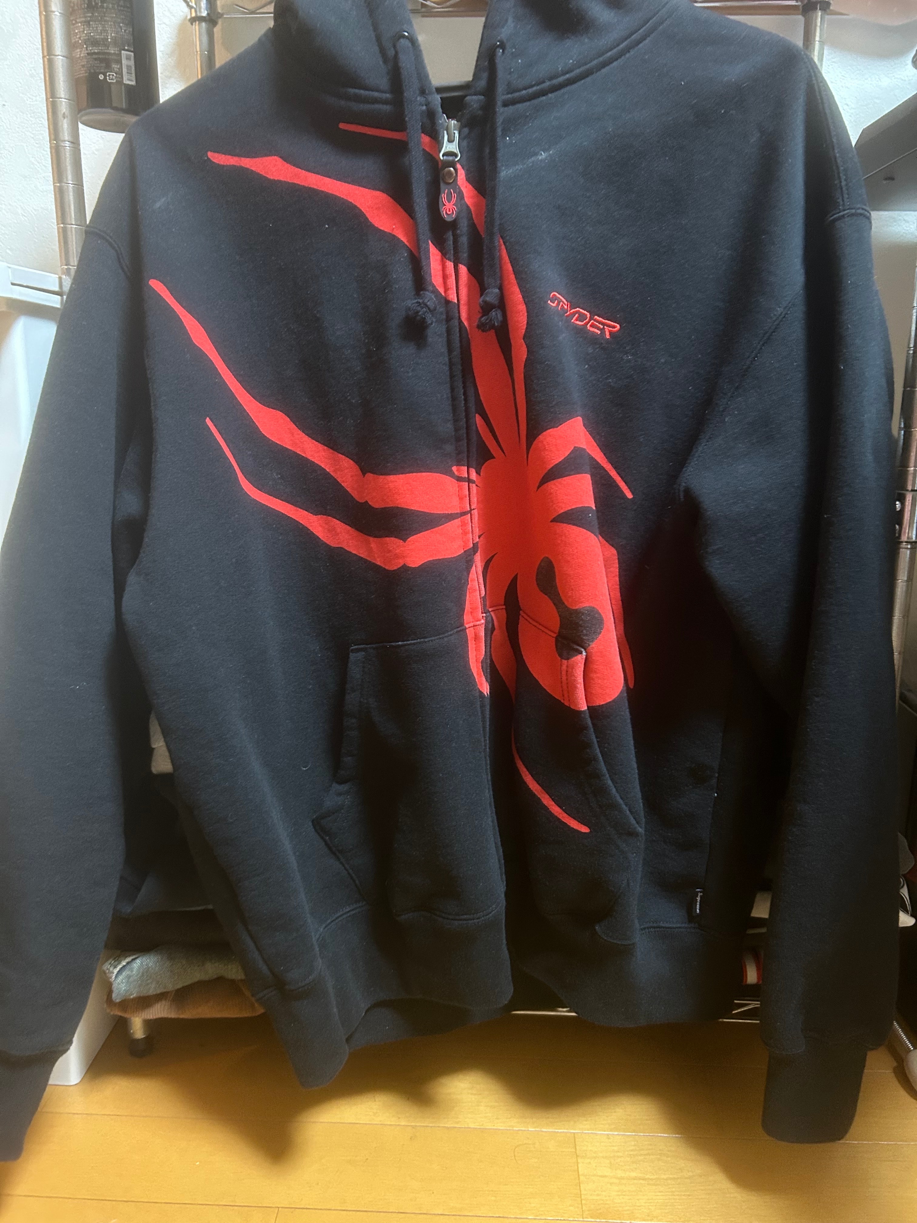 Supreme x Spyder Zip Up Hooded Sweatshirt "Black"