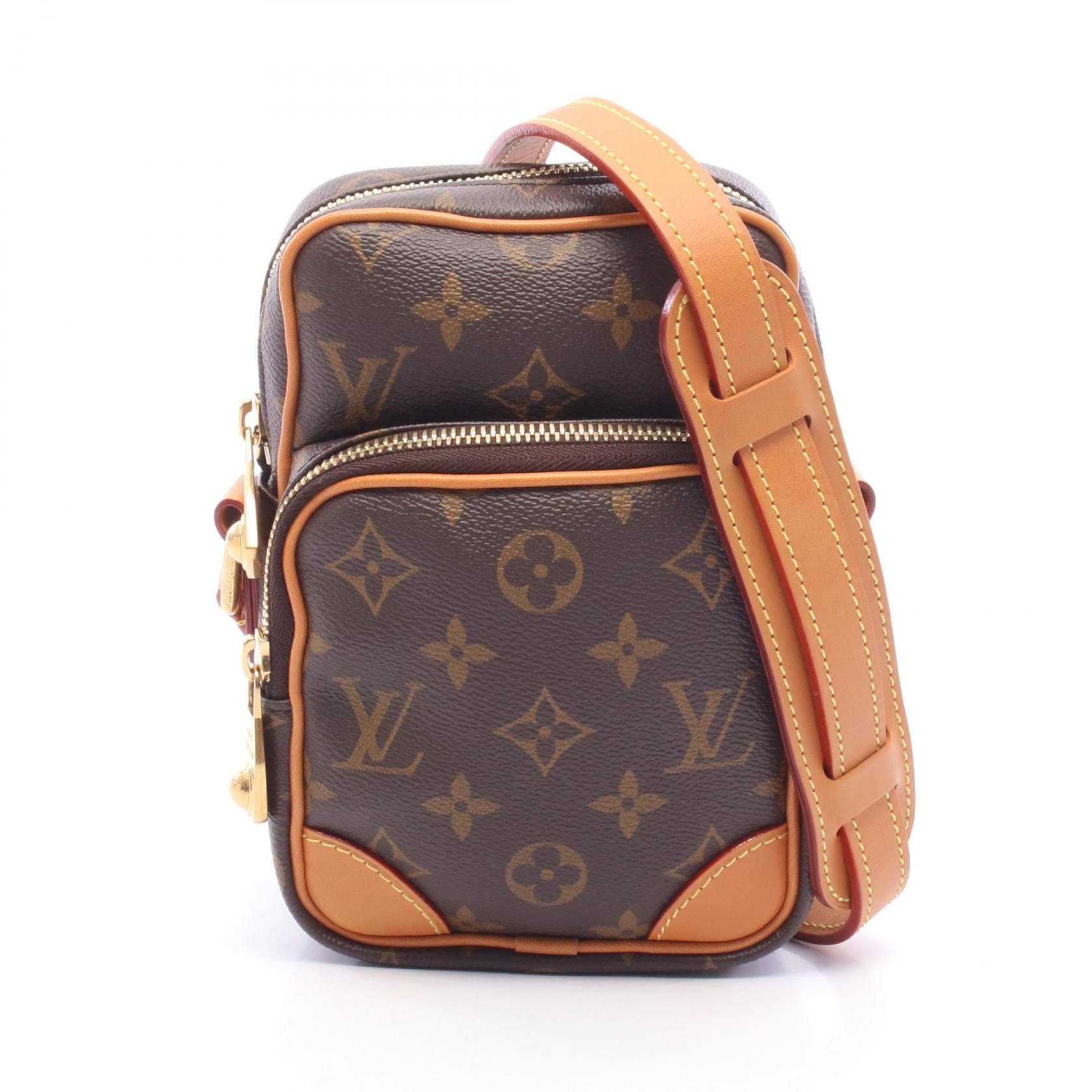 ルイ・ヴィトン LOUIS VUITTON アマゾン モノグラム ショルダーバッグ バッグ PVCコーティングキャンバス レザー レディース ブラウン系 M14014 【中古】