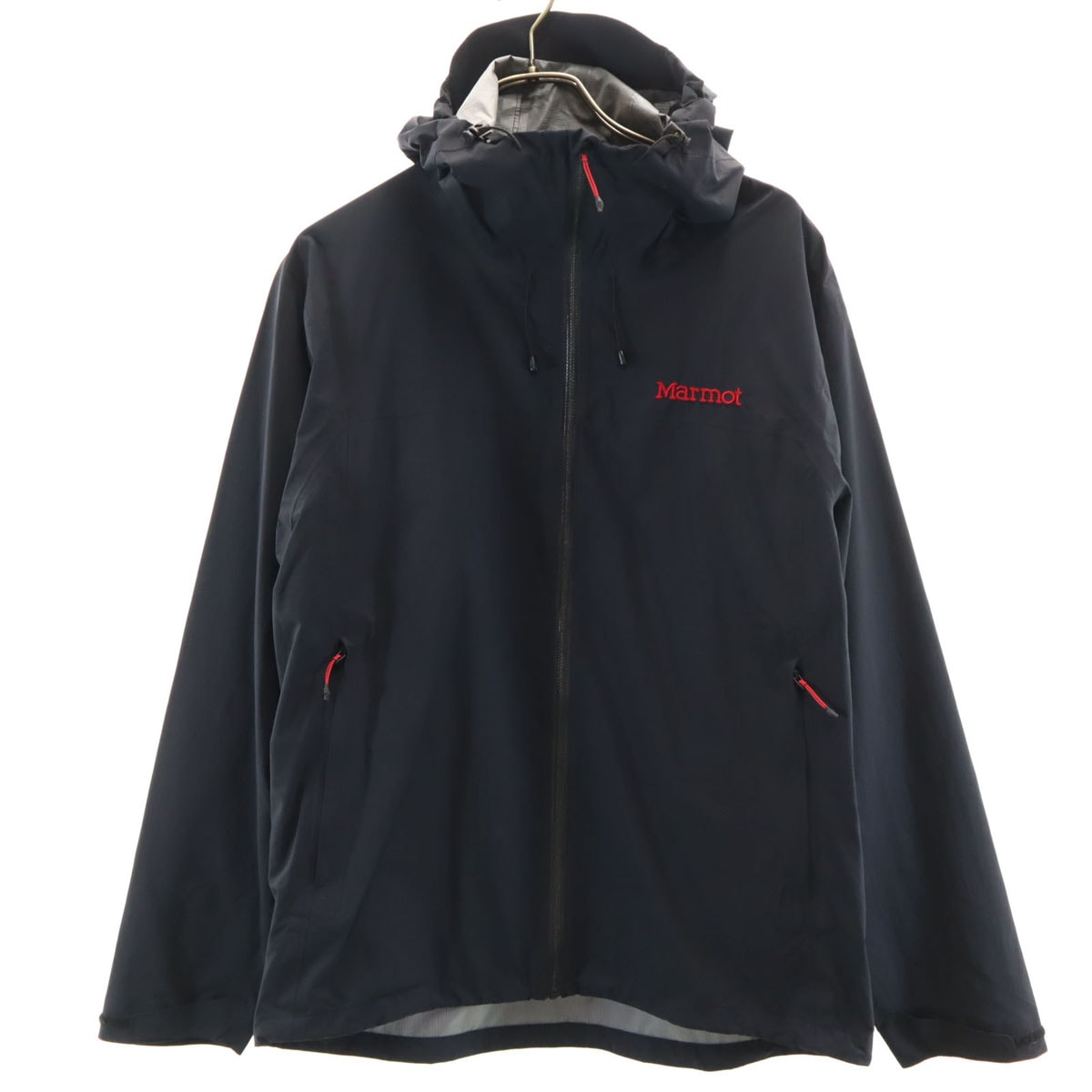 MARMOT マーモット ストーム ナイロンジャケット S ブラック 防水 アウトドア 収納袋付き