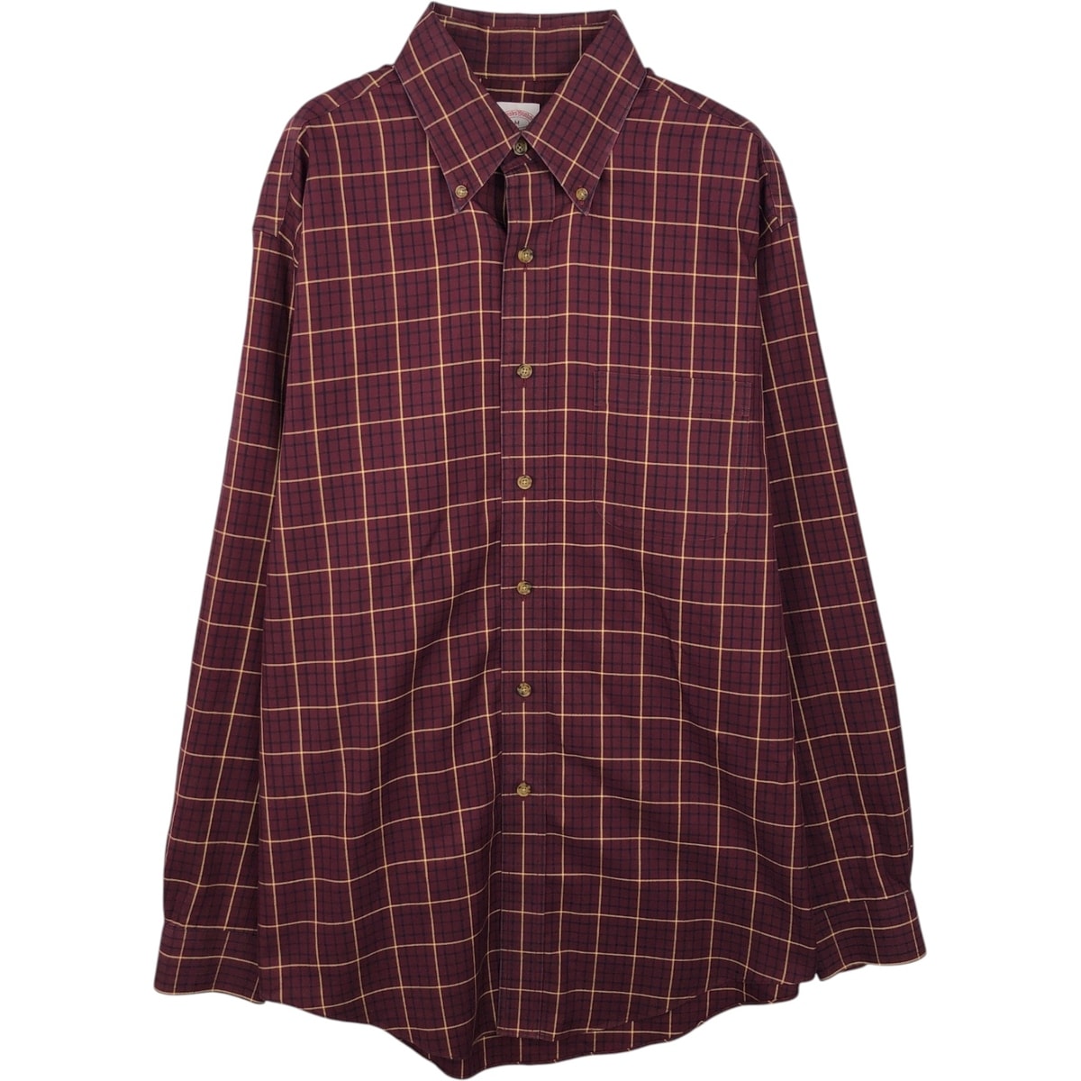 古着 ブルックスブラザーズ Brooks Brothers Est.1818 長袖 ボタンダウンチェックシャツ メンズM相当/eaa643328