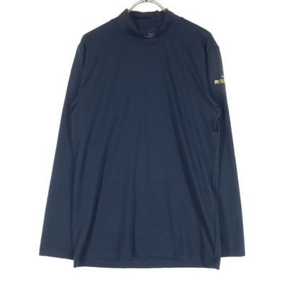 PUMA プーマ ワンポイントロゴ 長袖 Tシャツ M ネイビー ロンT