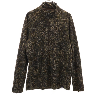 patagonia パタゴニア カモフラ柄 長袖 キャプリーン ミッドウェイト ハーフジップ ウェア M カーキ 44447 アウトドア 迷彩
