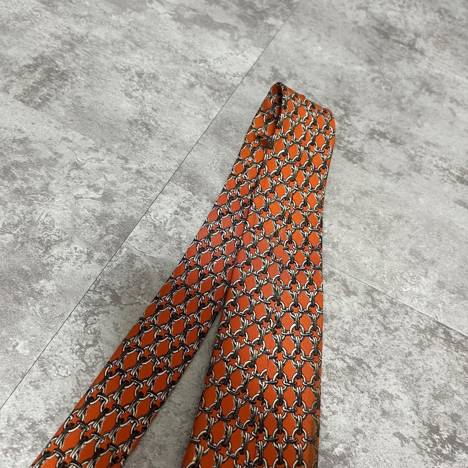 C (やや傷や汚れあり)】【HERMES】エルメス ネクタイ チェーン 鎖