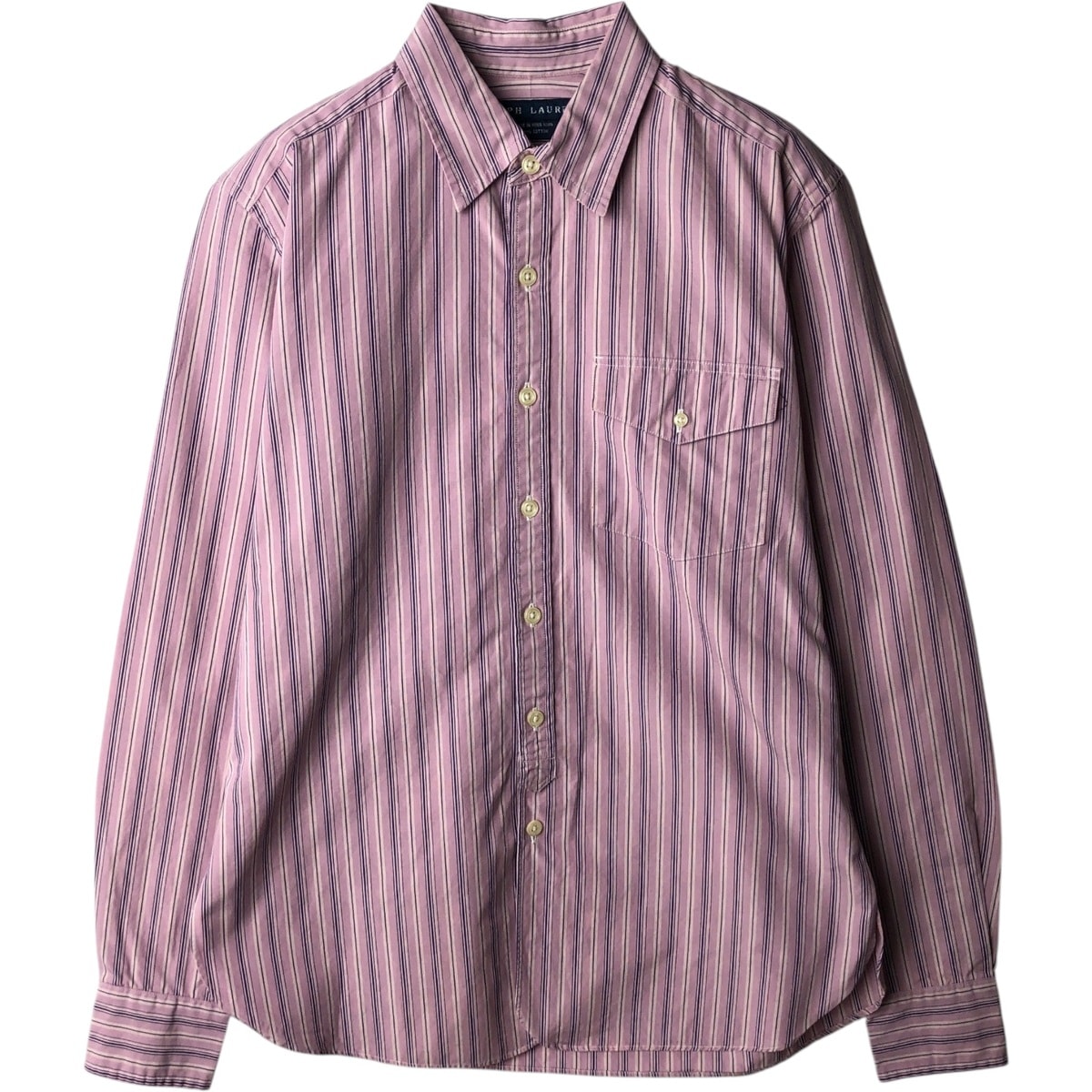 古着 ラルフローレン Ralph Lauren 長袖 コットンストライプシャツ レディースS相当/eaa637796