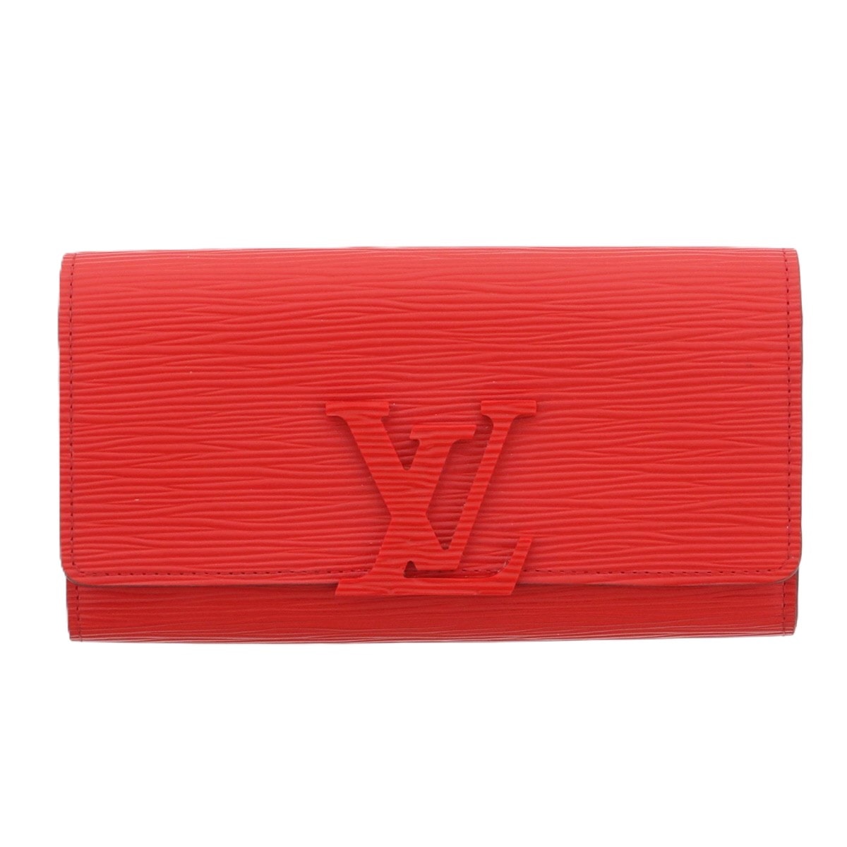 LOUIS VUITTON ルイ・ヴィトン ポルトフォイユ・ルイーズ 二つ折り財布 M60766 エピレザー レッド レディース【中古】