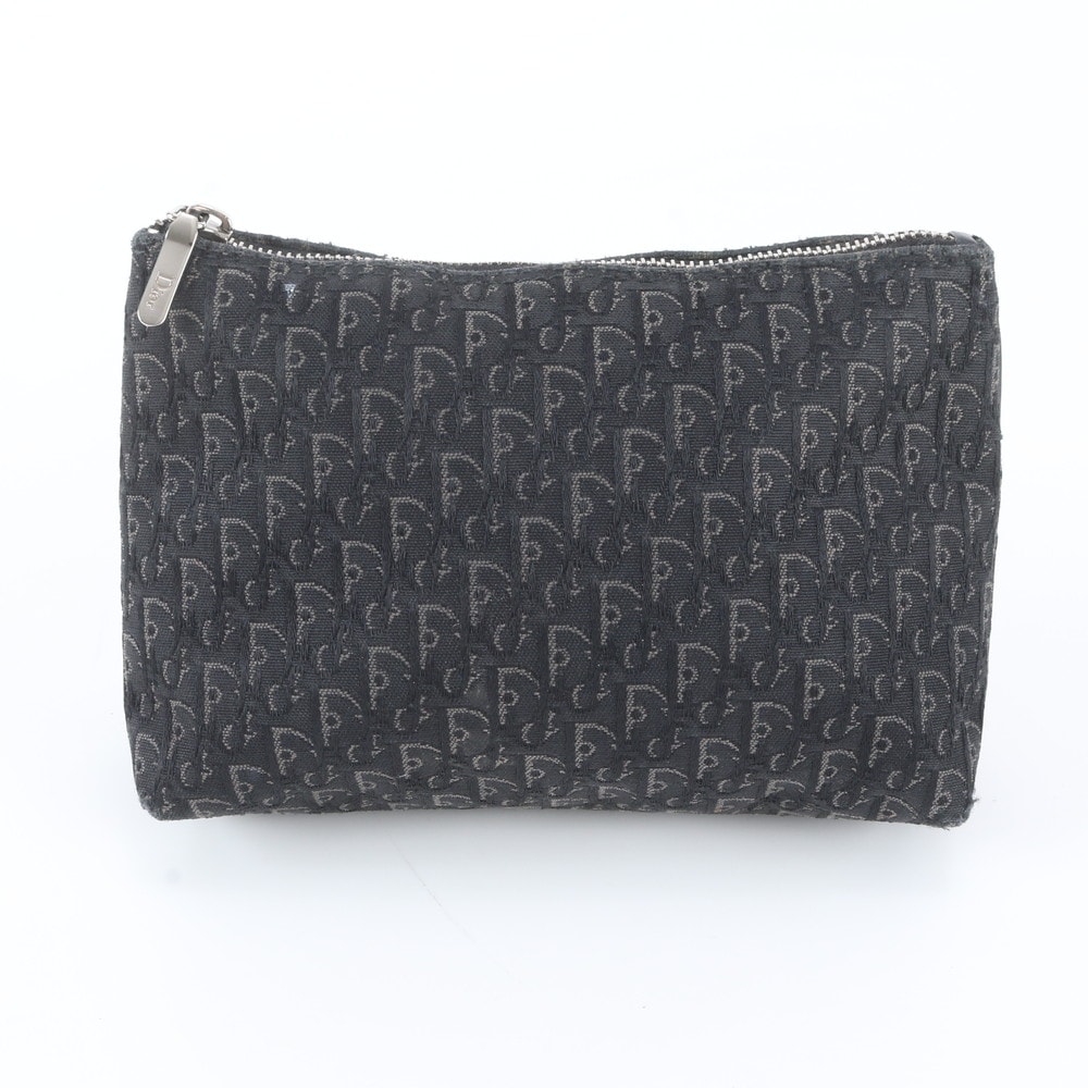 Christian Dior トロッター　クラッチバッグ スナップポーチ　ラメ糸 C (やや傷や汚れあり)】クリスチャンディオール トロッタークラッチ