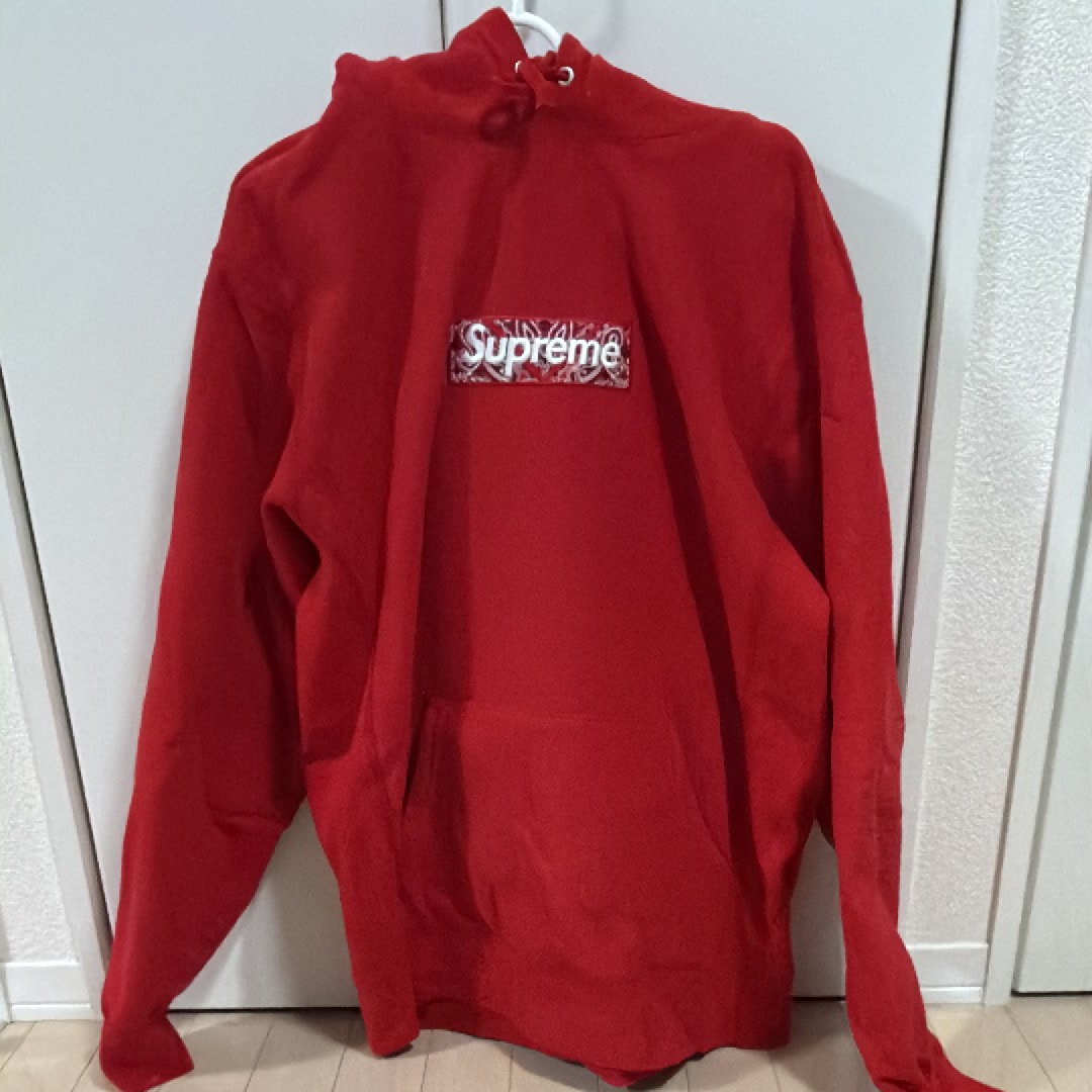 Supreme Bandana Box Logo Hooded Sweatshirt "Red"