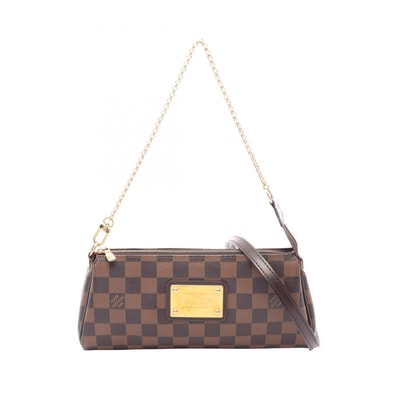 ルイ・ヴィトン LOUIS VUITTON エヴァ 2WAY ハンドバッグ バッグ PVCコーティングキャンバス レザー ダミエ エベヌ レディース ブラウン系 N55213 【中古】