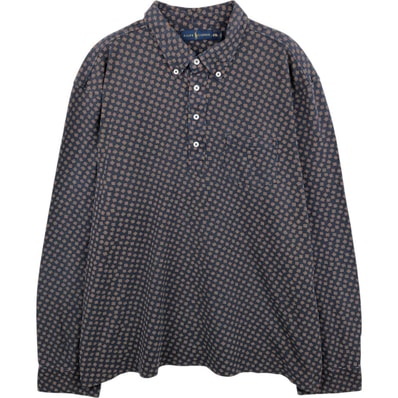 古着 ラルフローレン Ralph Lauren 総柄 長袖 ポロシャツ メンズXXL相当/eaa652822