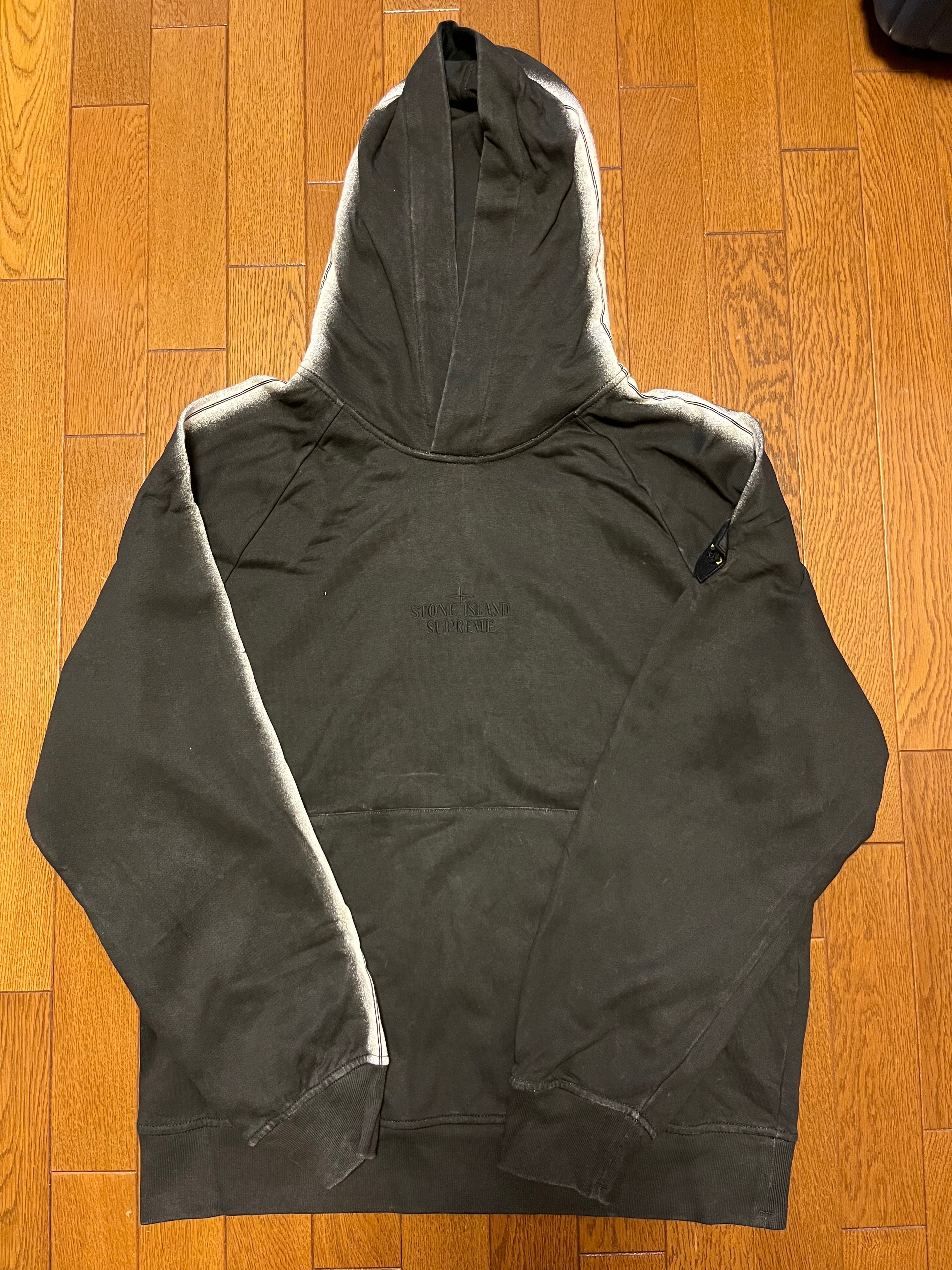 Supreme / Stone Island Stripe Hooded Sweatshirt "Black"