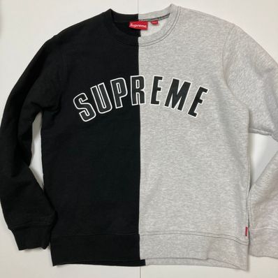 Supreme Split Crewneck Sweatshirt "Black"