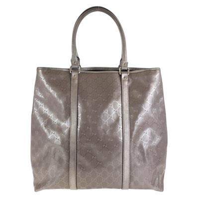 GUCCI グッチ GGインプリメ ブラウン シルバー金具 GGキャンバス レザー/ トートバッグ ショルダーバッグ 506584 【中古】