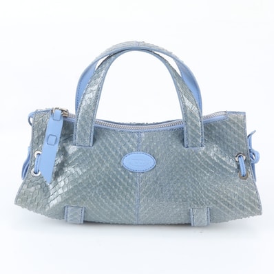 ■美品 トッズ ハンドバッグ パイソン レザー