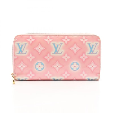 ルイ・ヴィトン LOUIS VUITTON ジッピーウォレット ラウンド長財布 財布 パテントレザー ヴェルニ ピンク レディース ピンク系 ライトピンクネオン M81145 【中古】