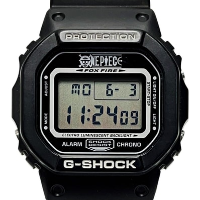 ☆☆CASIO カシオ G-SHOCK ONEPIECEコラボ DW-5600VT 麦わらの一味 ブラック クォーツ ユニセックス 腕時計 箱・取説有