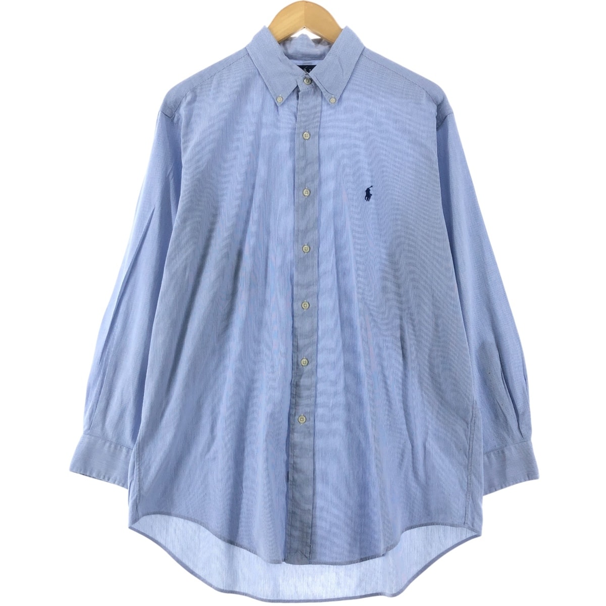 古着 ラルフローレン Ralph Lauren YARMOUTH 長袖 ボタンダウンストライプシャツ メンズL相当/eaa525610