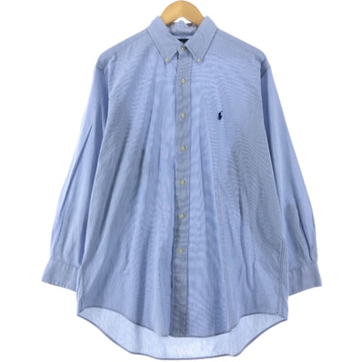 古着 ラルフローレン Ralph Lauren YARMOUTH 長袖 ボタンダウンストライプシャツ メンズL相当/eaa525610