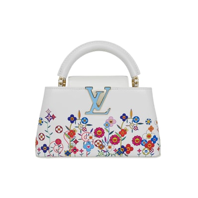 【渋谷並木橋店】LOUIS VUITTON ルイ・ヴィトン ハンドバッグ LV×TM 村上隆 カプシーヌ EW ミニ 白 (ホワイト)/マルチカラー カーフレザー ゴールド金具 M13246 新品未使用