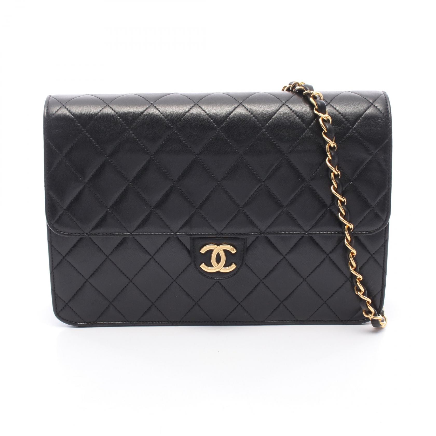 シャネル CHANEL マトラッセ ショルダーバッグ バッグ ラムスキン(羊革) レディース ブラック系 【中古】