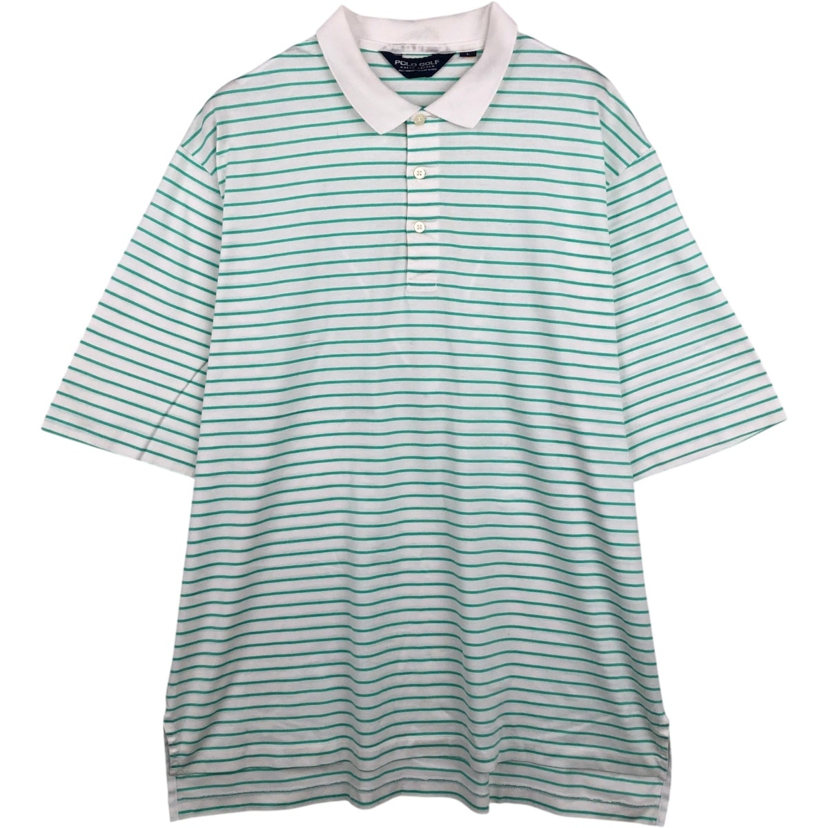 古着 90年代~ ラルフローレン Ralph Lauren POLO GOLF ポロゴルフ 半袖 ボーダー ポロシャツ メンズL相当 ヴィンテージ/eaa622950