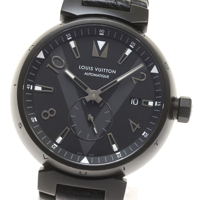 ☆良品 ルイ・ヴィトン タンブール オールブラック Q1D22 メンズ 【中古】