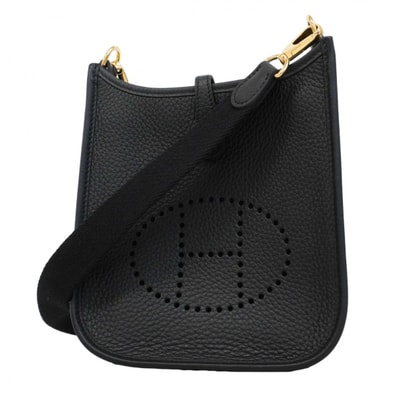 ★SALE【6db2182】エルメス ショルダーバッグ エヴリンTPM トリヨンクレマンス ブラック ゴールド金具 W刻印【中古】レディース