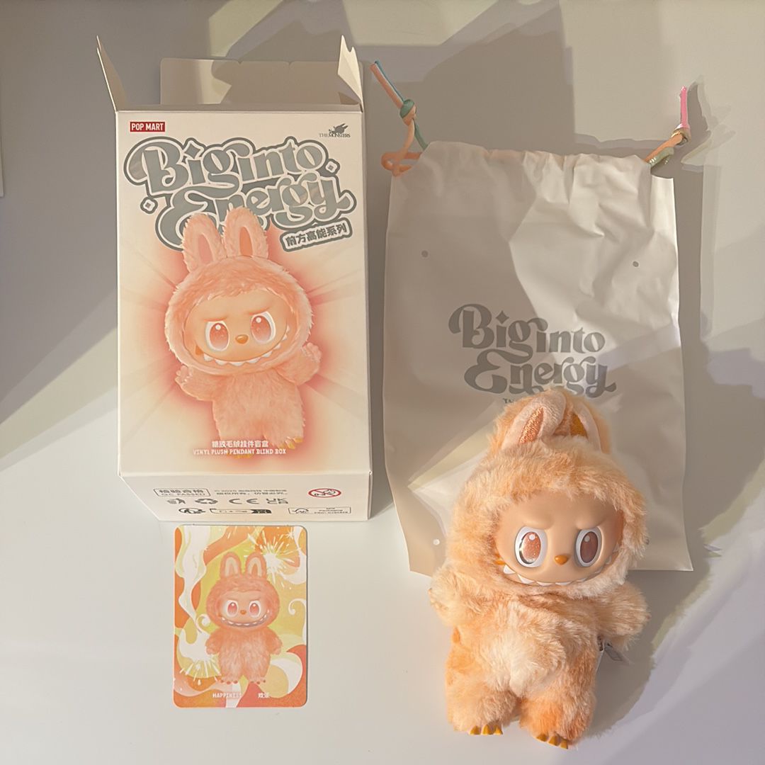 POP MART THE MONSTERS (LABUBU) Big into Energy Series Plush Pendant HAPPINESS