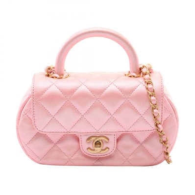 シャネル CHANEL マトラッセ トップハンドル 2WAY ショルダーバッグ バッグ ファブリック レディース ピンク系 AS4573 【中古】