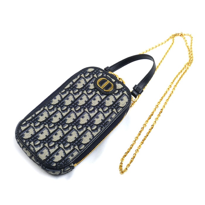 Dior ディオール 30 モンテーニュ フォンホルダー 2Wayショルダーバッグ ベージュ/ネイビー S2114UTZQ_M928 レディース【中古】【美品】